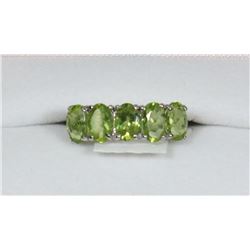 8) 10KT GOLD PERIDOT RING SIZE 6.75