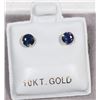 Image 1 : 9) 10KT GOLD SAPPHIRE EARRINGS