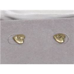 12) 14KT GOLD HEART SHAPED EARRINGS
