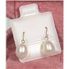 Image 1 : 13) 14KT GOLD FRESHWATER PEARLS EARRINGS