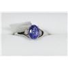 Image 1 : 14) 10KT GOLD TANZANITE & DIAMOND RING SIZE 7