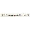 Image 1 : 19) STERLING SILVER GEMSTONE BRACELET