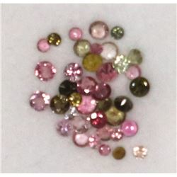 23) GENUINE MULTI COLOR TOURMALINE GEMSTONE