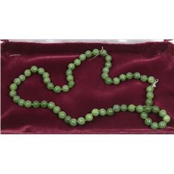 25) STERLING SILVER CANADIAN JADE NECKLACE