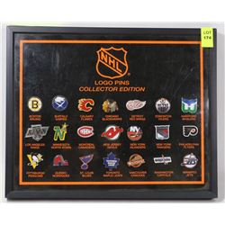 NHL COLLECTOR EDITION PINS IN FRAME