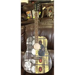 SIX STRING ACOUSTIC GUITAR,TITOS VODKA LOGO & SIGN