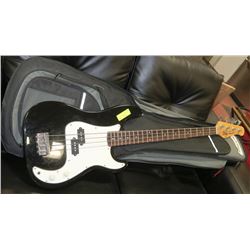 JAY TURSER BASS GUITAR BLACK WITH SOFT CASE