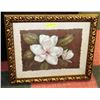 Image 1 : FRAMED MATTED FLORAL PRINT 24"X20".
