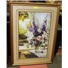 Image 1 : FRAMED FLOWERS IN VASE MATTED PRINT 31"X43"