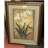 Image 1 : FRAMED MATTED FLORAL PRINT 24"X32".