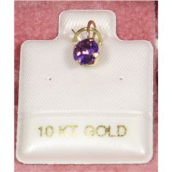 32) 10KT GOLD AMETHYST PENDANT