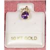 Image 1 : 32) 10KT GOLD AMETHYST PENDANT