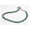 Image 2 : 36) STERLING SILVER ENHANCED EMERALD BRACELET