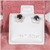 Image 1 : 39) 10KT GOLD SAPPHIRE EARRINGS