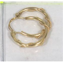41) 14KT GOLD HOOP EARRINGS