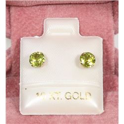45) 10KT GOLD PERIDOT EARRINGS