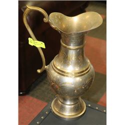BRASS ETCHED DECORATIVE ESTATE PITCHER