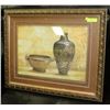 Image 1 : DECORATIVE BOWL & VASE PICTURE WITH GOLD TONED