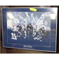 OILERS HOCKEY CELEBRATING 20 YEARS WALL DISPLAY