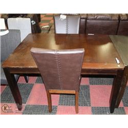 WOOD TABLE WITH 2 CHAIRS, SOME SCRATCHES,SCUFFS