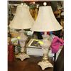 Image 1 : 2 STONE LOOK TABLE LAMPS WTH SHADES