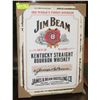 Image 1 : NEW JIM BEAN WHISKEY STRETCHED BURLAP CANVAS WALL