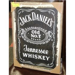NEW JACK DANIELS WHISKY STRETCHED BURLAP CANVAS