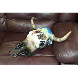 PAINTED COW SKULL