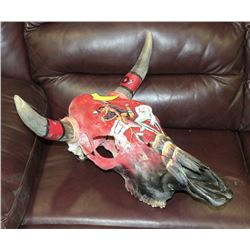 PAINTED COW SKULL