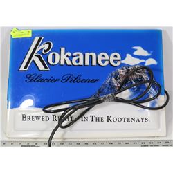 VINTAGE 20X14 KOKANEE LIGHT BEER SIGN WORKS