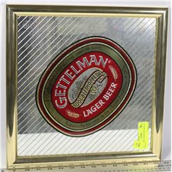 GENTLEMAN LAGER BEER MIRROR 15" X 15"