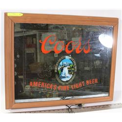 COORS LIGHT UP MIRROR WORKS