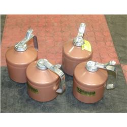 LOT OF 4 OIL CANS - NO NIPPLES