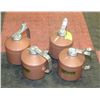 Image 1 : LOT OF 4 OIL CANS - NO NIPPLES