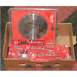 FLAT OF MILWAUKEE BITS & SAW BLADES