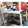 Image 1 : 2 SHELVES OF WORKOUT EQUIPMENT