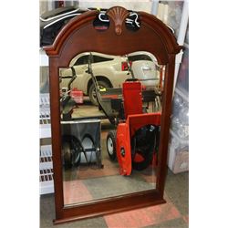 CARVED WOOD FRAMED WALL MIRROR