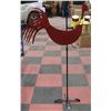 Image 1 : 4' TALL METAL ROOSTER ORNAMENT