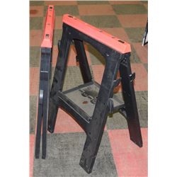 PAIR OF RESIN FOLDING SAWHORSES