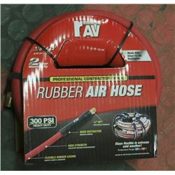 COMMERCIAL GRADE RUBBER AIR HOSE 25FT X 3/8IN