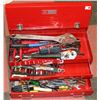 Image 1 : RED CRAFTSMAN TOOL BOX FILLED WITH TOOLS