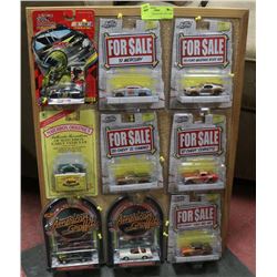 DISPLAY OF SEALED DIE CAST CARS