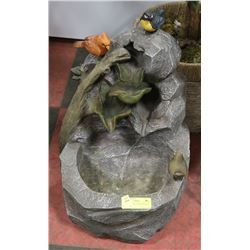 FIBERGLASS BIRD MOTIF WATER FOUNTAIN