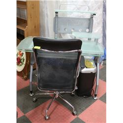 HOME OFFICE DESK, CHAIR AND SHREDDER