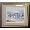 Image 1 : FRAMED PICTURE "NAVAJO PONIES" BY HILDRED GOODWINE