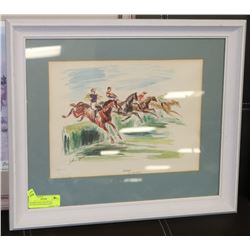 FRAMED & MATTED ESTATE WATERCOLOR SIGNED JOHN