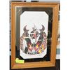 Image 1 : MIRRORED & FRAMED ORIGINAL NATIVE ART SIGNED.