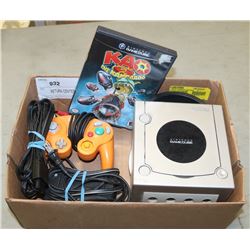 GAMECUBE W/ CONTROLLER, GAME AND ALL ACCESSORIES.