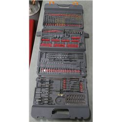 RYOBI 2 SIDED TOOL CASE FILLED WITH DRILL BITS,