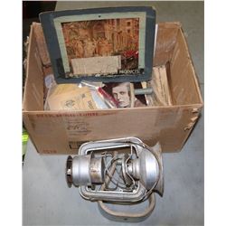 BOX OF ASSORTED 1920-1960'S NEWSPAPERS, CHEVY